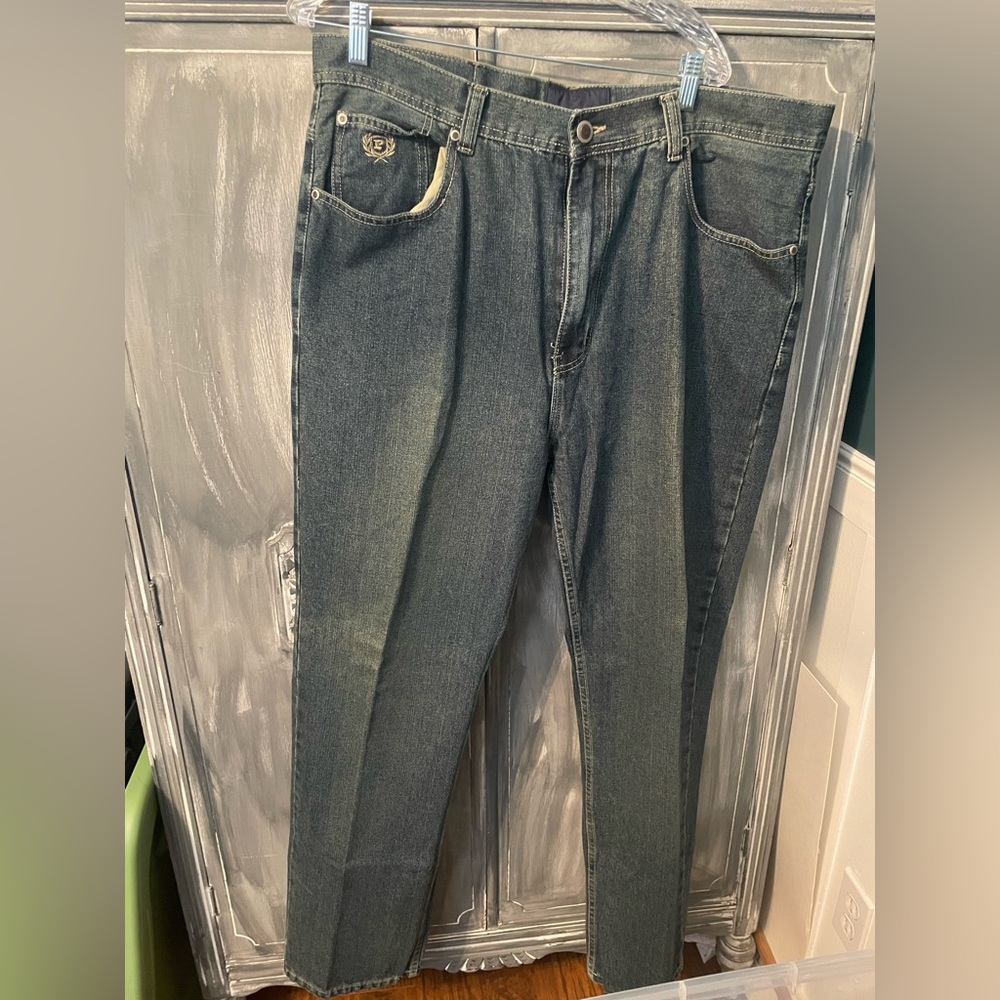 Phat Farm Men's Size 40/34 Straight Regular Blue Cotton Jeans